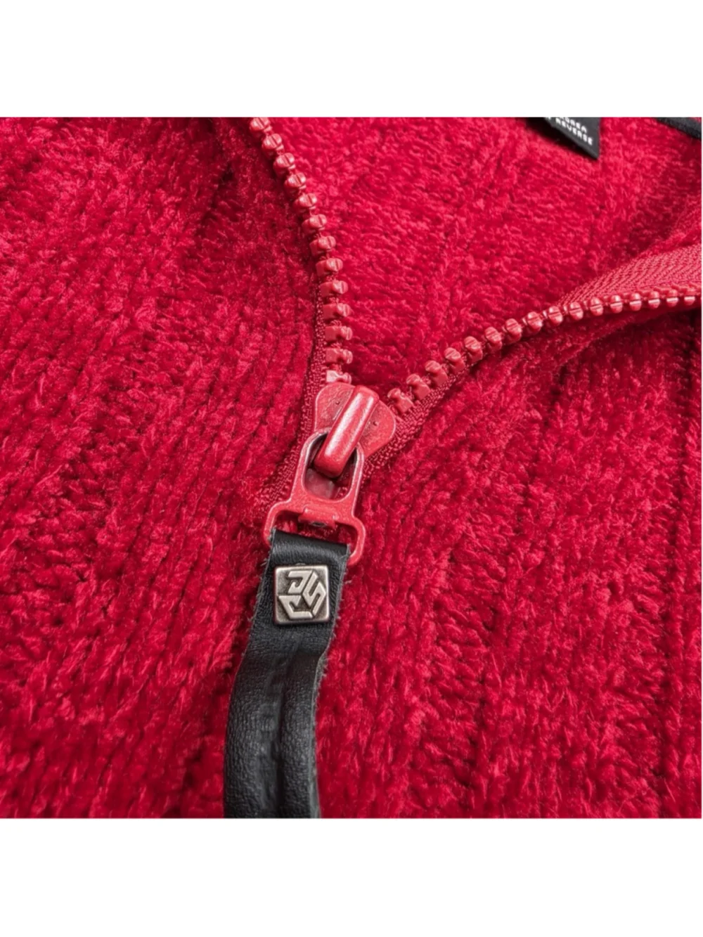 Vintage Southpole 1/4 Zip Sweater XL Red Black Nordic Knit Pullover Y2K